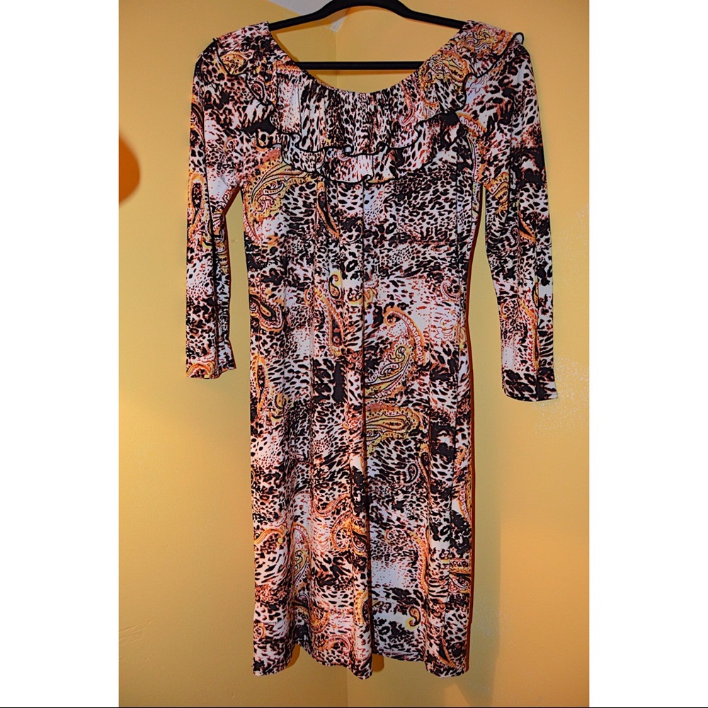 Women’s silk multi pattern dress
